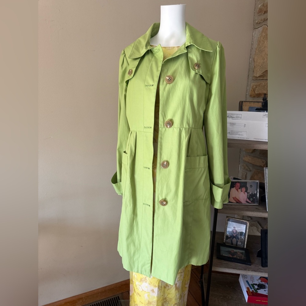 Light Green Women's Trench Coat